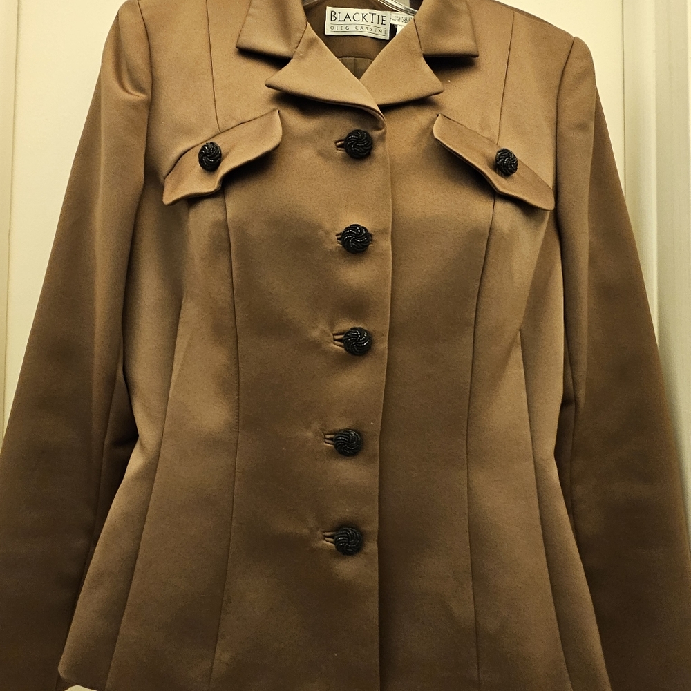 Black Tie Jacket Brown with Black Buttons